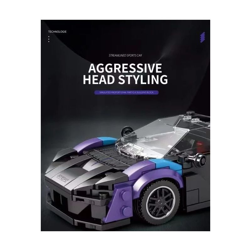 REOBRIX 678 non  THANH KIẾM MCLAREN bộ đồ chơi xếp lắp ráp ghép mô hình Speed Champions Racing Cars MCLAREN SABRE Đua Xe Công Thức 390 khối