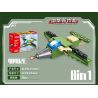 GUDI 40402 non  XE BỌC THÉP TIGER 8 TỔ HỢP bộ đồ chơi xếp lắp ráp ghép mô hình Military Army Quân Sự Bộ Đội 286 khối