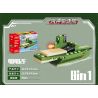 GUDI 40402 non  XE BỌC THÉP TIGER 8 TỔ HỢP bộ đồ chơi xếp lắp ráp ghép mô hình Military Army Quân Sự Bộ Đội 286 khối