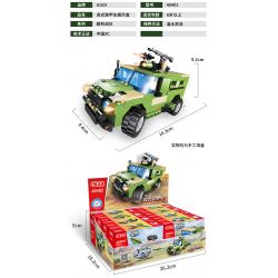 GUDI 40402 non  XE BỌC THÉP TIGER 8 TỔ HỢP bộ đồ chơi xếp lắp ráp ghép mô hình Military Army Quân Sự Bộ Đội 286 khối