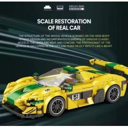 REOBRIX 677 non  MCLAREN P1 GTR bộ đồ chơi xếp lắp ráp ghép mô hình Speed Champions Racing Cars Đua Xe Công Thức 368 khối
