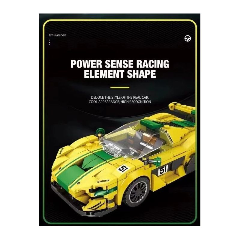 REOBRIX 677 non  MCLAREN P1 GTR bộ đồ chơi xếp lắp ráp ghép mô hình Speed Champions Racing Cars Đua Xe Công Thức 368 khối