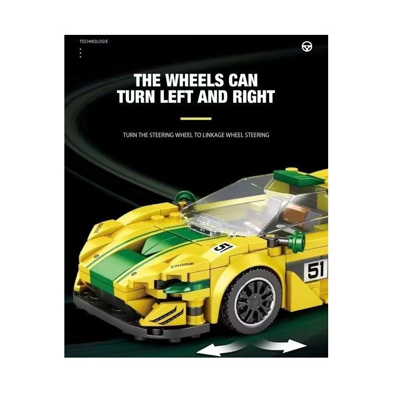REOBRIX 677 non  MCLAREN P1 GTR bộ đồ chơi xếp lắp ráp ghép mô hình Speed Champions Racing Cars Đua Xe Công Thức 368 khối