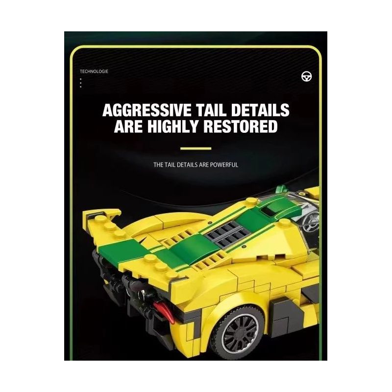 REOBRIX 677 non  MCLAREN P1 GTR bộ đồ chơi xếp lắp ráp ghép mô hình Speed Champions Racing Cars Đua Xe Công Thức 368 khối