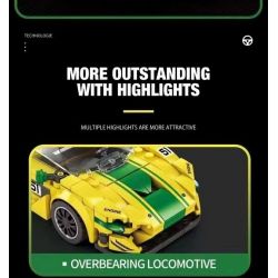 REOBRIX 677 non  MCLAREN P1 GTR bộ đồ chơi xếp lắp ráp ghép mô hình Speed Champions Racing Cars Đua Xe Công Thức 368 khối