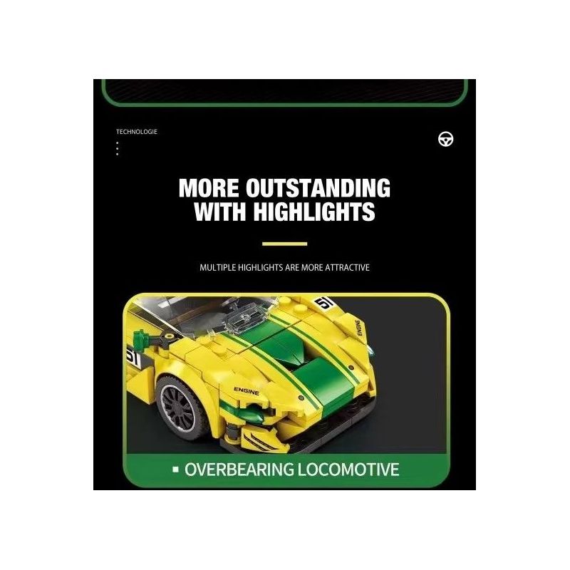 REOBRIX 677 non  MCLAREN P1 GTR bộ đồ chơi xếp lắp ráp ghép mô hình Speed Champions Racing Cars Đua Xe Công Thức 368 khối