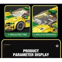 REOBRIX 677 non  MCLAREN P1 GTR bộ đồ chơi xếp lắp ráp ghép mô hình Speed Champions Racing Cars Đua Xe Công Thức 368 khối