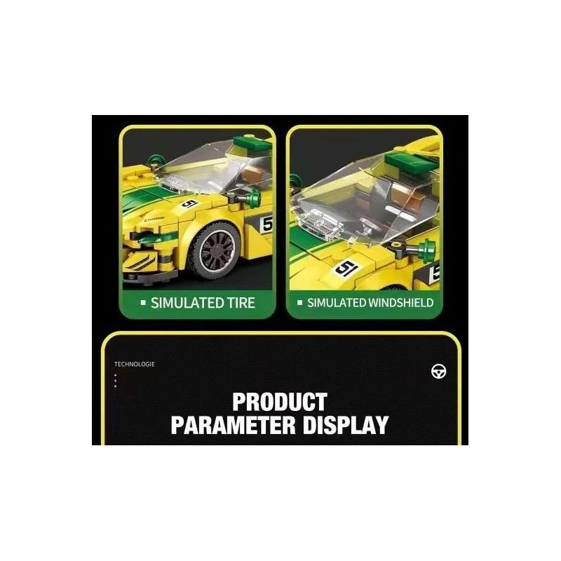 REOBRIX 677 non  MCLAREN P1 GTR bộ đồ chơi xếp lắp ráp ghép mô hình Speed Champions Racing Cars Đua Xe Công Thức 368 khối