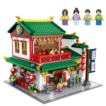 PanlosBrick 610013 Panlos Brick 610013 non  ẤN TƯỢNG VỀ TRUNG QUỐC CHUNLIN XIANGXUAN bộ đồ chơi xếp lắp ráp ghép mô hình Chinatown THE CULTURE OF CHINA Khu Phố Tàu 2531 khối
