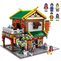 PanlosBrick 610012 Panlos Brick 610012 non  NGÔI NHÀ BẠC MAY MẮN bộ đồ chơi xếp lắp ráp ghép mô hình Chinatown THE CULTURE OF CHINA Khu Phố Tàu 2551 khối