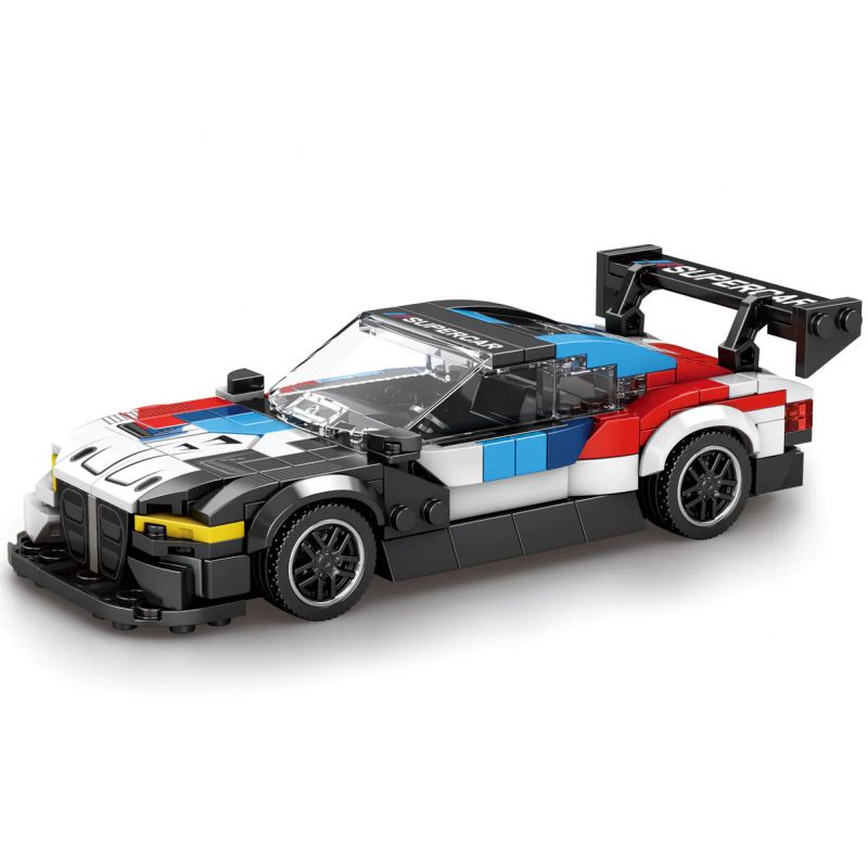 REOBRIX 672 non Lego XE M4 GT3 bộ đồ chơi xếp lắp ráp ghép mô hình Speed Champions Racing Cars BMW M4 GT3 Đua Xe Công Thức 385 khối