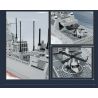 Enlighten 23015 Qman 23015 non  TÀU KHU TRỤC TYPE 055 1:258 tỷ lệ 1:258 bộ đồ chơi xếp lắp ráp ghép mô hình Tactical Espionage Action COMBAT ZONES Chiến Thuật Quân Sự 1721 khối