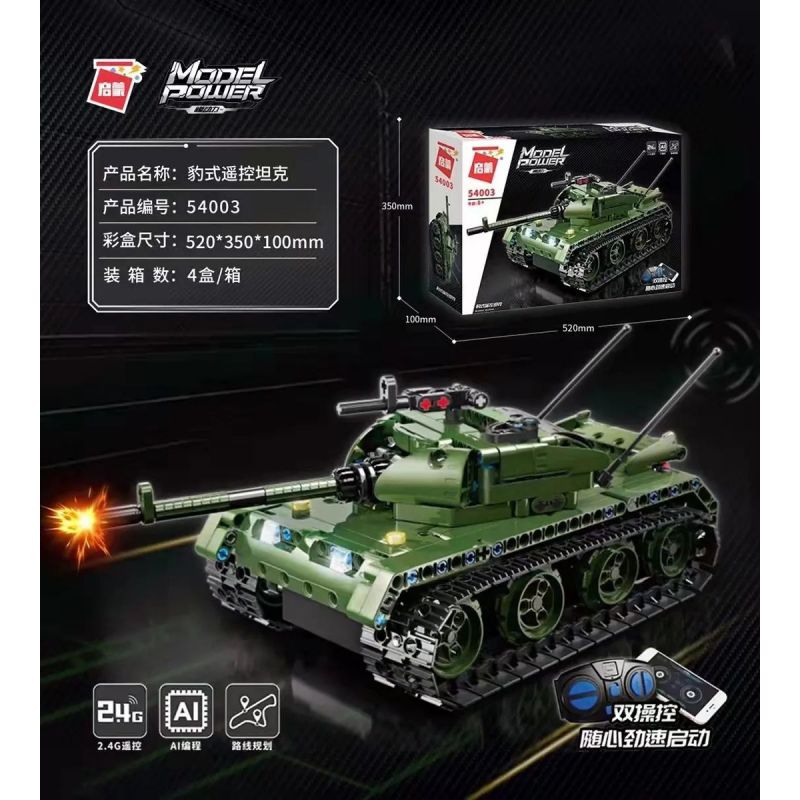 Enlighten 54003 Qman 54003 non  XE TĂNG PANTHER bộ đồ chơi xếp lắp ráp ghép mô hình  MODEL POWER Kỹ Thuật Công Nghệ Cao Mô Hình Phương Tiện 418 khối