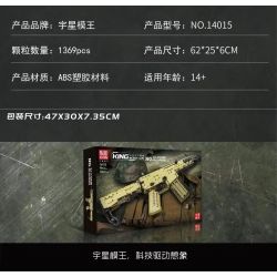 MouldKing 14015 Mould King 14015 non  SÚNG TRƯỜNG SCAR bộ đồ chơi xếp lắp ráp ghép mô hình Gun SCARRIFLE 1369 khối