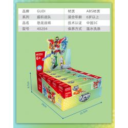 GUDI 40204 non  CHIẾN BINH KHỦNG LONG 5 KẾT HỢP bộ đồ chơi xếp lắp ráp ghép mô hình DINOSAUR GENERAL 434 khối