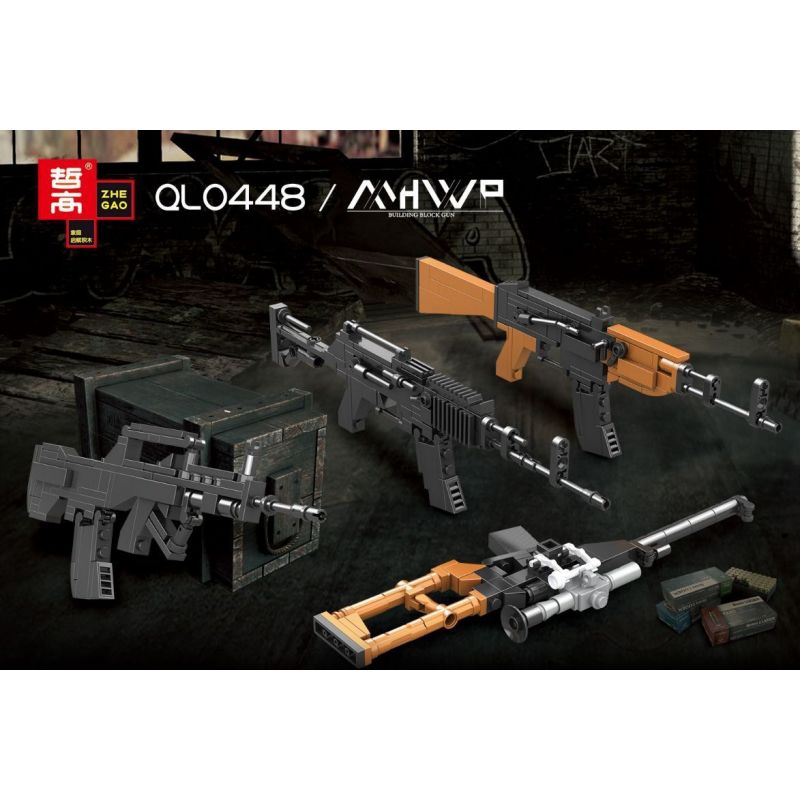 ZHEGAO QL0448 0448 non  MINIGUN 4 LOẠI QBZ VSS M762 AKM bộ đồ chơi xếp lắp ráp ghép mô hình MHWP Súng 407 khối ZHEGAO QL0448 0448 non  MINIGUN 4 LOẠI QBZ VSS M762 AKM bộ đồ chơi xếp lắp ráp ghép mô hình MHWP Súng 407 khối