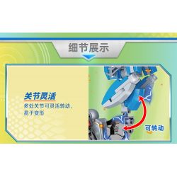 GUDI 40204 non  CHIẾN BINH KHỦNG LONG 5 KẾT HỢP bộ đồ chơi xếp lắp ráp ghép mô hình DINOSAUR GENERAL 434 khối