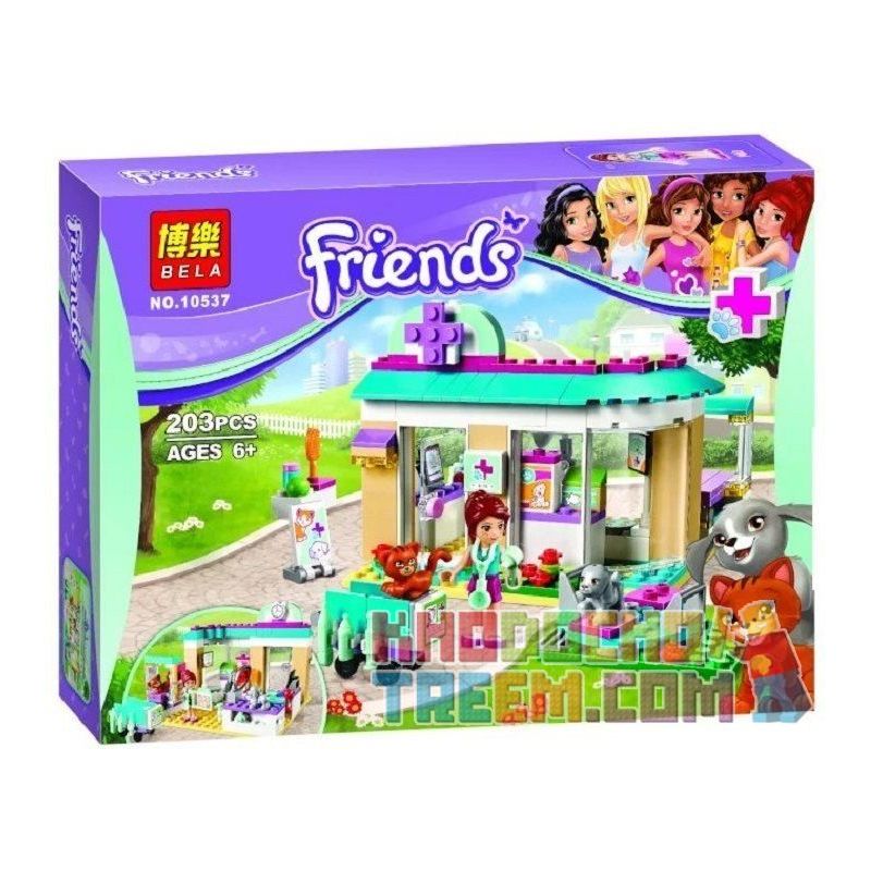 NOT Lego FRIENDS 41085 Vet Clinic, Bela 10537 Lari 10537 Xếp hình phòng khám thú nuôi 192 khối NOT Lego FRIENDS 41085 Vet Clinic, Bela 10537 Lari 10537 Xếp hình phòng khám thú nuôi 192 khối