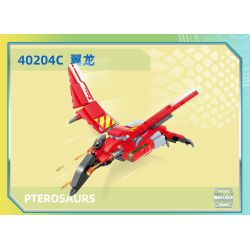 GUDI 40204 non  CHIẾN BINH KHỦNG LONG 5 KẾT HỢP bộ đồ chơi xếp lắp ráp ghép mô hình DINOSAUR GENERAL 434 khối