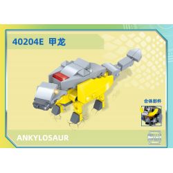 GUDI 40204 non  CHIẾN BINH KHỦNG LONG 5 KẾT HỢP bộ đồ chơi xếp lắp ráp ghép mô hình DINOSAUR GENERAL 434 khối