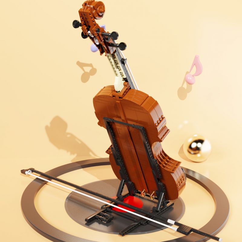 QIZHILE 90025 non  ĐÀN VI Ô LÔNG bộ đồ chơi xếp lắp ráp ghép mô hình Creator Expert VIOLIN Chuyên Gia Sáng Tạo