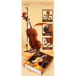 QIZHILE 90025 non  ĐÀN VI Ô LÔNG bộ đồ chơi xếp lắp ráp ghép mô hình Creator Expert VIOLIN Chuyên Gia Sáng Tạo