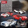 WOMA C0329 0329 non  XE THỂ THAO 4 MẪU bộ đồ chơi xếp lắp ráp ghép mô hình Speed Champions Racing Cars Đua Xe Công Thức 1102 khối