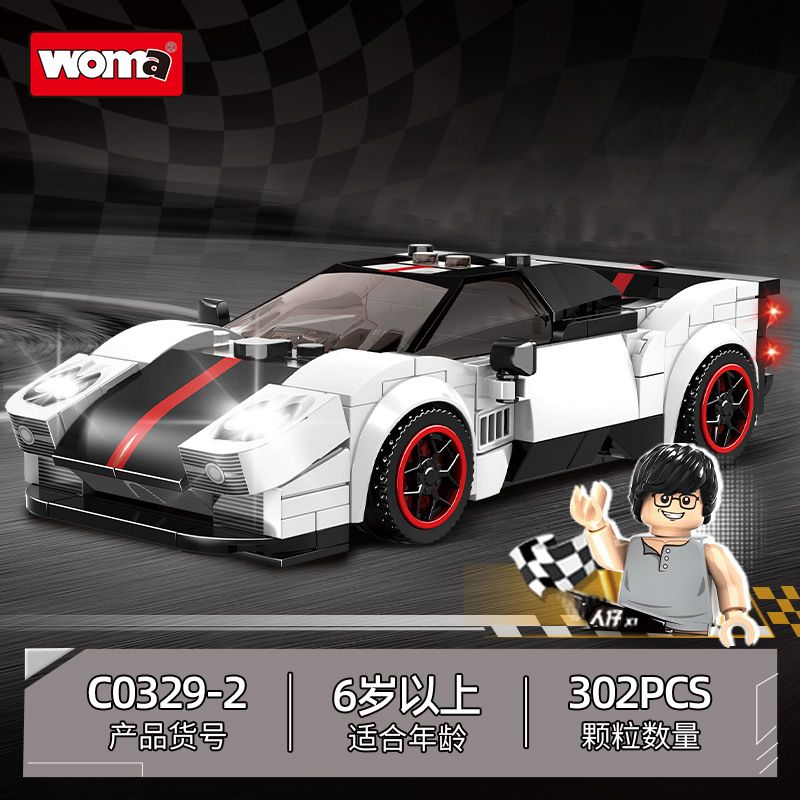 WOMA C0329 0329 non  XE THỂ THAO 4 MẪU bộ đồ chơi xếp lắp ráp ghép mô hình Speed Champions Racing Cars Đua Xe Công Thức 1102 khối