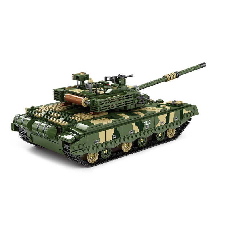 Kazi KY10010 10010 non  ZTZ99 XE TĂNG CHIẾN ĐẤU CHỦ LỰC TRUNG QUỐC PHIÊN BẢN ĐẦU TIÊN 1:26 tỷ lệ 1:26 bộ đồ chơi xếp lắp ráp ghép mô hình Military Army ZTZ99 BATTLE TANK Quân Sự Bộ Đội 1411 khối