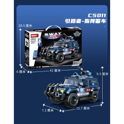 WOMA C5011 5011 non  HƯỚNG DẪN VIÊN CHỈ ĐẠO XE CẢNH SÁT bộ đồ chơi xếp lắp ráp ghép mô hình SWAT CORPS 313 khối