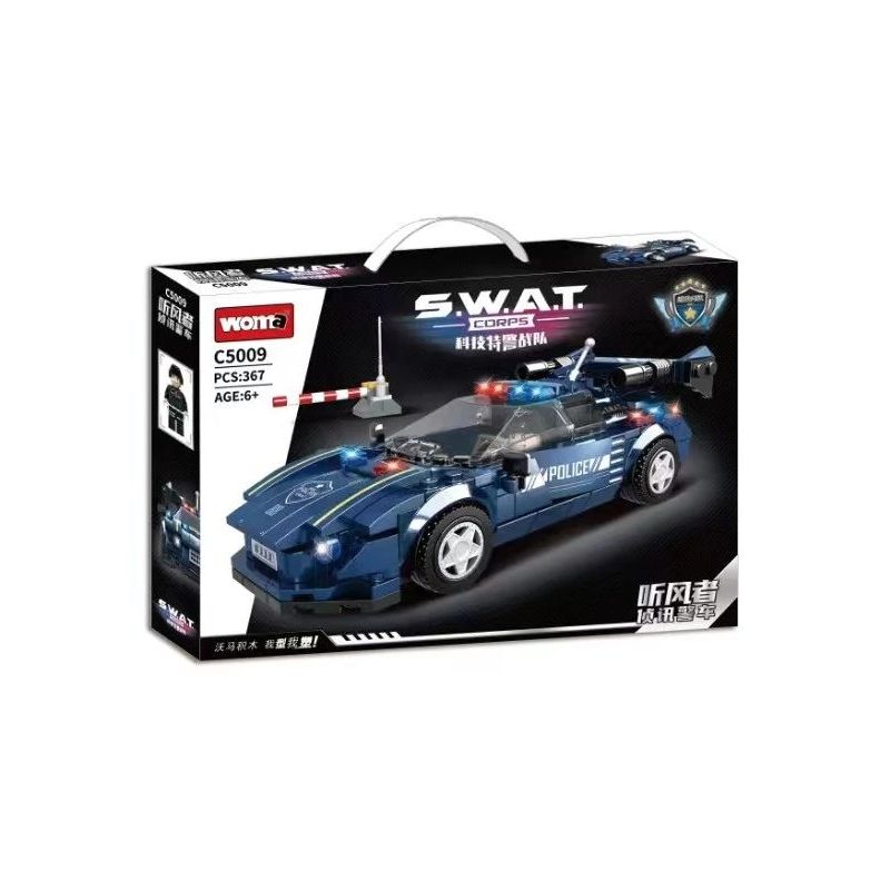 WOMA C5009 5009 non  NGƯỜI NGHE GIÓ THẨM VẤN XE CẢNH SÁT bộ đồ chơi xếp lắp ráp ghép mô hình SWAT CORPS 367 khối
