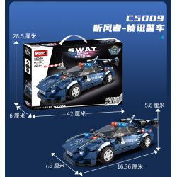 WOMA C5009 5009 non  NGƯỜI NGHE GIÓ THẨM VẤN XE CẢNH SÁT bộ đồ chơi xếp lắp ráp ghép mô hình SWAT CORPS 367 khối