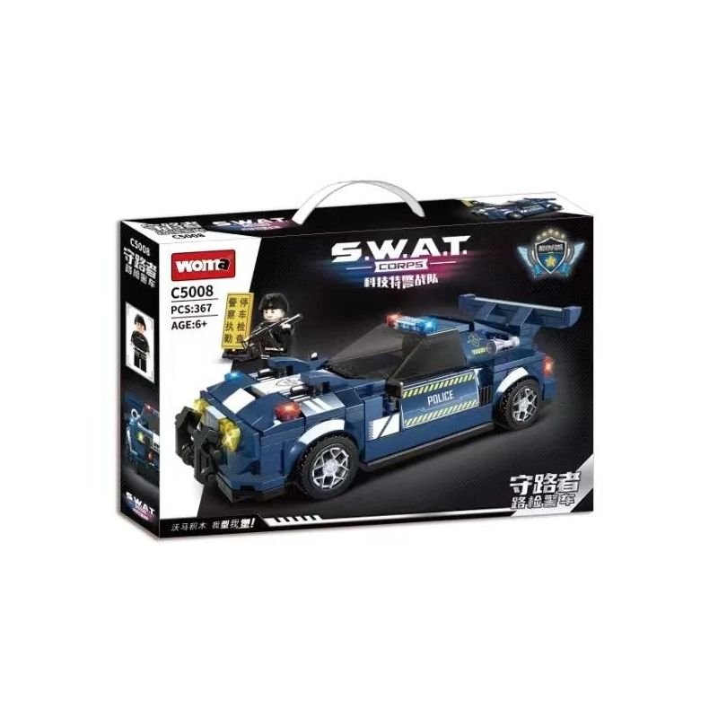 WOMA C5008 5008 non  BẢO VỆ ĐƯỜNG BỘ KIỂM TRA XE CẢNH SÁT bộ đồ chơi xếp lắp ráp ghép mô hình SWAT CORPS 367 khối
