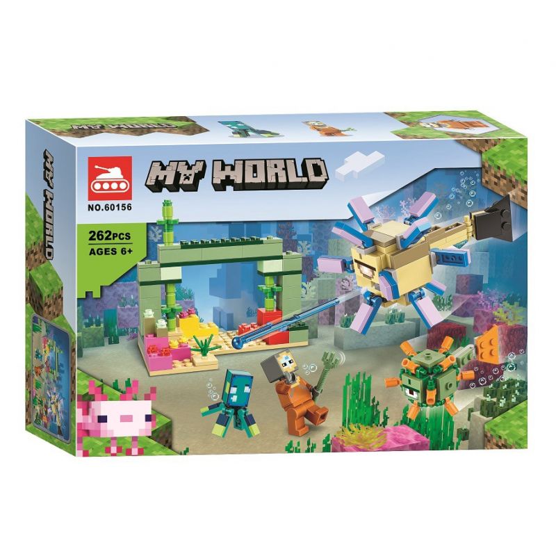 NOT Lego THE GUARDIAN BATTLE 21180 TANK 60156 xếp lắp ráp ghép mô hình TRẬN CHIẾN BẢO VỆ Minecraft Game Xây Dựng 255 khối