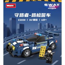 WOMA C5008 5008 non  BẢO VỆ ĐƯỜNG BỘ KIỂM TRA XE CẢNH SÁT bộ đồ chơi xếp lắp ráp ghép mô hình SWAT CORPS 367 khối