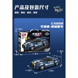 WOMA C5008 5008 non  BẢO VỆ ĐƯỜNG BỘ KIỂM TRA XE CẢNH SÁT bộ đồ chơi xếp lắp ráp ghép mô hình SWAT CORPS 367 khối