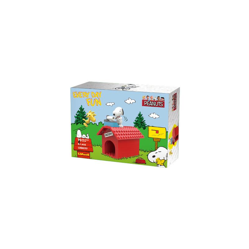 LINOOS LN8077 8077 non  CABIN CỔ ĐIỂN CỦA SNOOPY bộ đồ chơi xếp lắp ráp ghép mô hình Movie & Game SNOOPY DOG HOUSE Phim Và Trò Chơi 70 khối