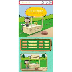 LINOOS LN8072 8072 non  BỆ HỒI MÁU CỦA LUCY bộ đồ chơi xếp lắp ráp ghép mô hình Movie & Game SNOOPY LUCY ADVICE BOOTH Phim Và Trò Chơi 51 khối