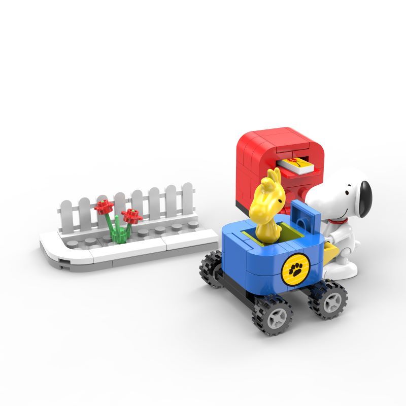 LINOOS LN8070 8070 non Lego THƯ bộ đồ chơi xếp lắp ráp ghép mô hình Movie & Game SNOOPY MAIL BOX Phim Và Trò Chơi 82 khối
