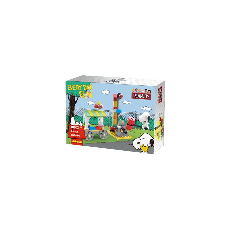 LINOOS LN8066 8066 non  TRÒ CHƠI ĐẤM BỐC bộ đồ chơi xếp lắp ráp ghép mô hình Movie & Game SNOOPY Phim Và Trò Chơi 109 khối