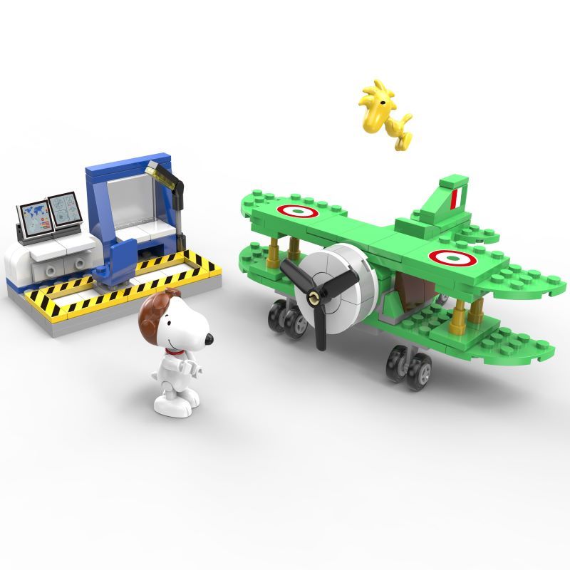 LINOOS LN8064 8064 non Lego CHUYẾN BAY CỎ bộ đồ chơi xếp lắp ráp ghép mô hình Movie & Game SNOOPY Phim Và Trò Chơi 185 khối