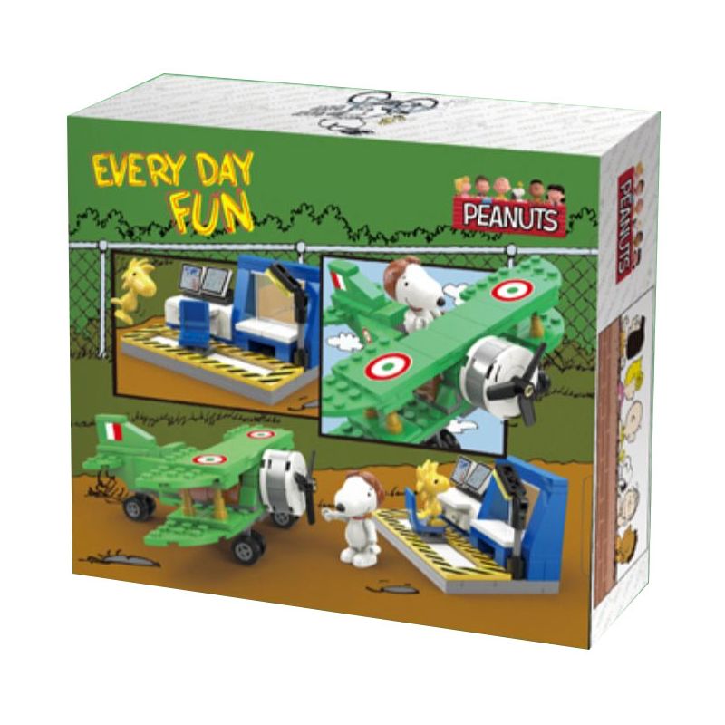 LINOOS LN8064 8064 non  CHUYẾN BAY CỎ bộ đồ chơi xếp lắp ráp ghép mô hình Movie & Game SNOOPY Phim Và Trò Chơi 185 khối