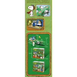 LINOOS LN8064 8064 non  CHUYẾN BAY CỎ bộ đồ chơi xếp lắp ráp ghép mô hình Movie & Game SNOOPY Phim Và Trò Chơi 185 khối