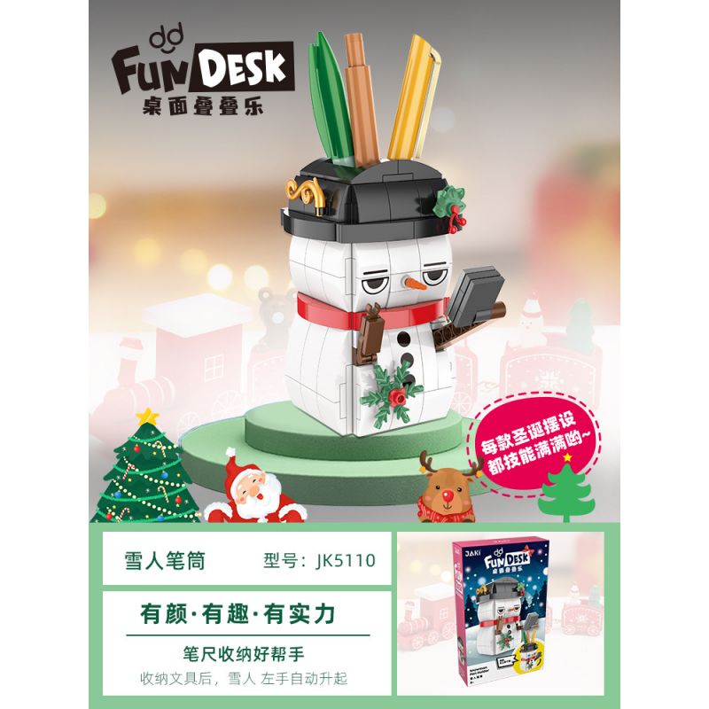 JAKI JK5110 5110 non  NGƯỜI TUYẾT CẮM BÚT bộ đồ chơi xếp lắp ráp ghép mô hình FUNDESK 230 khối