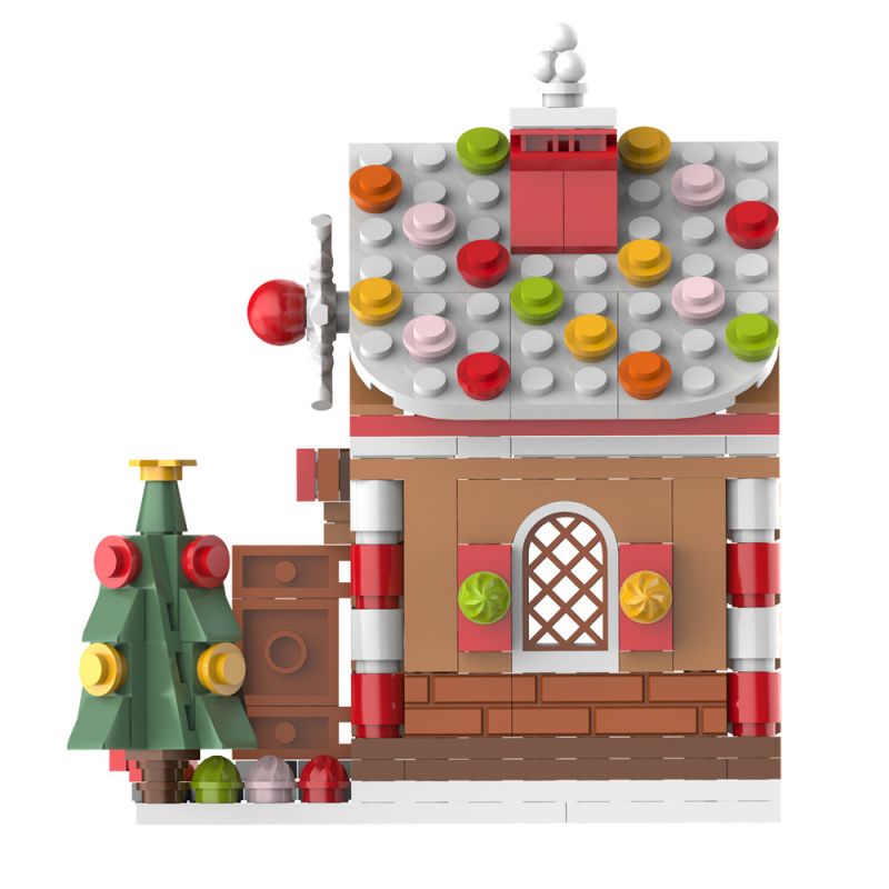 JAKI JK5109 5109 non  NGÔI NHÀ BÁNH GỪNG GIÁNG SINH bộ đồ chơi xếp lắp ráp ghép mô hình FUNDESK 259 khối