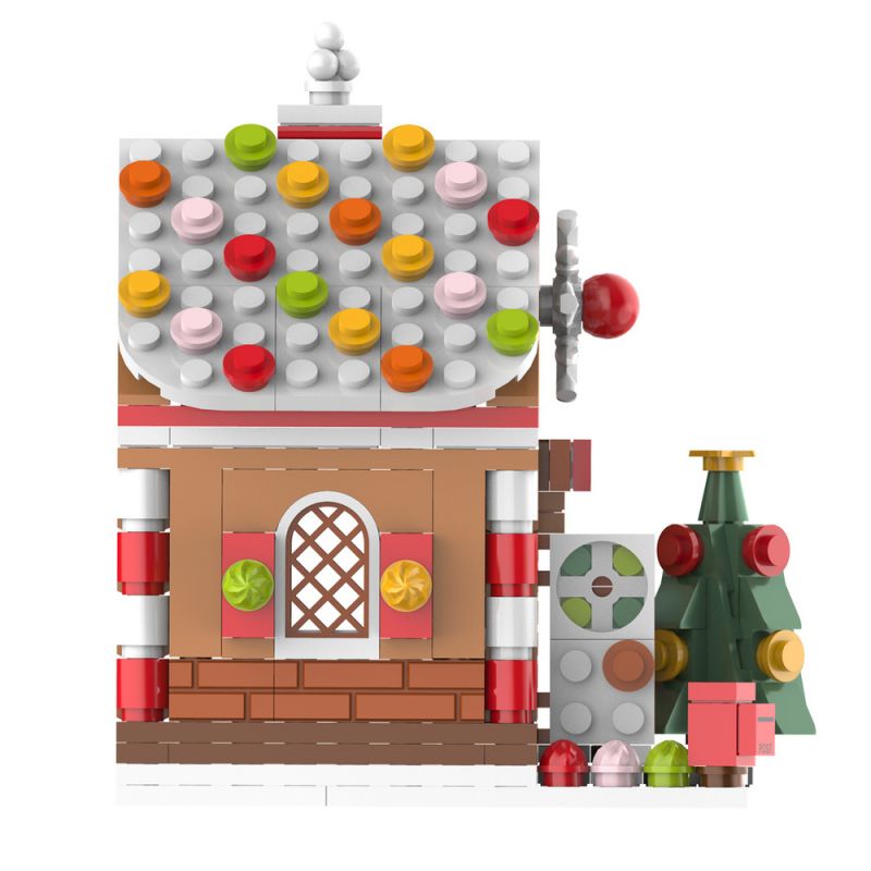 JAKI JK5109 5109 non  NGÔI NHÀ BÁNH GỪNG GIÁNG SINH bộ đồ chơi xếp lắp ráp ghép mô hình FUNDESK 259 khối