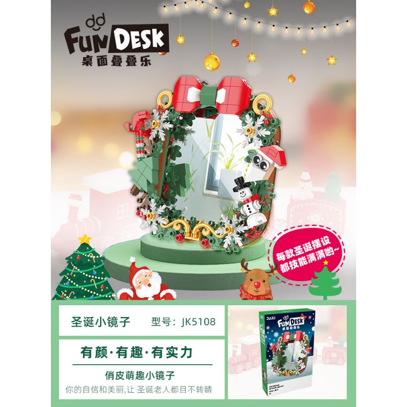 JAKI JK5108 5108 non  GƯƠNG GIÁNG SINH NHỎ bộ đồ chơi xếp lắp ráp ghép mô hình FUNDESK