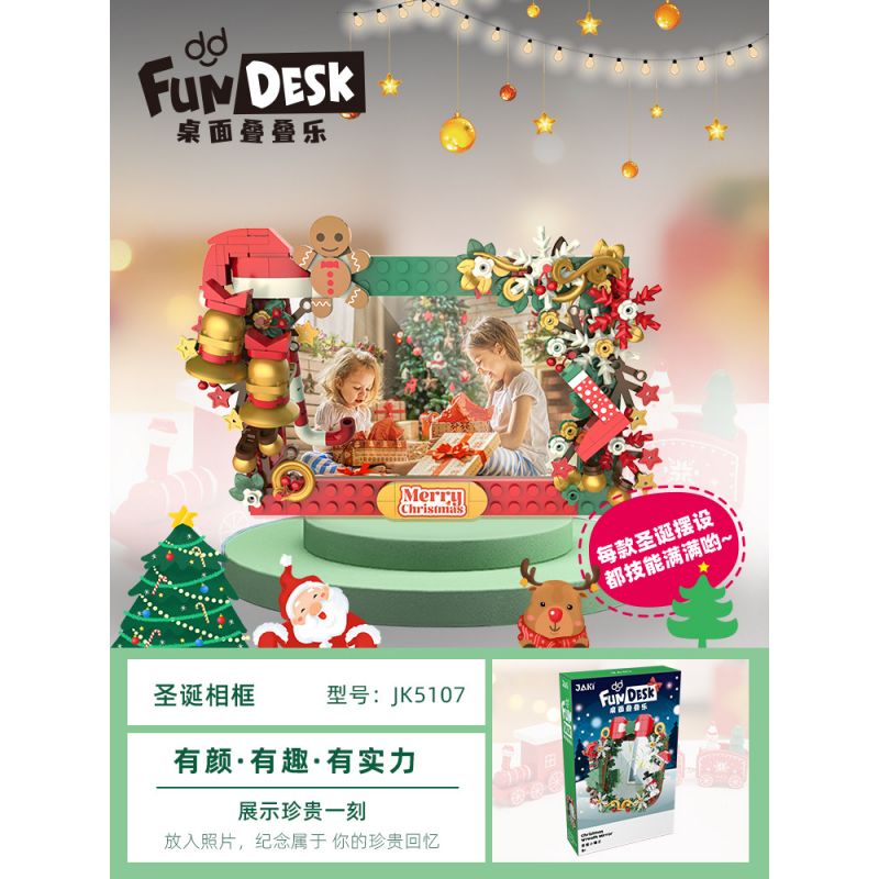 JAKI JK5107 5107 non  KHUNG ẢNH GIÁNG SINH bộ đồ chơi xếp lắp ráp ghép mô hình FUNDESK 163 khối