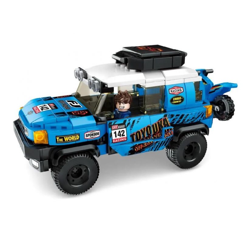 LEYI 31031 non Lego TOYOTA FJ TUẦN DƯƠNG HẠM bộ đồ chơi xếp lắp ráp ghép mô hình Speed Champions Racing Cars TOYOTA FJ CRUISER Đua Xe Công Thức 385 khối