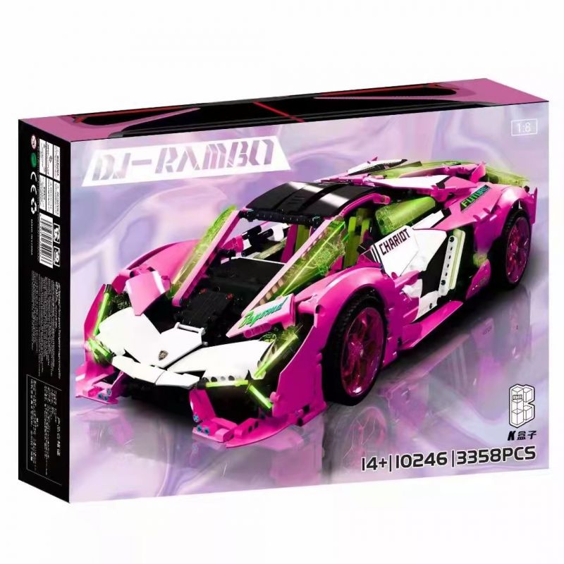 K BOX 10246 10246B non Lego LAMBORGHINI TERZO MILLENNIO tỷ lệ 1:8 bộ đồ chơi xếp lắp ráp ghép mô hình DJ RAMBO 3358 khối